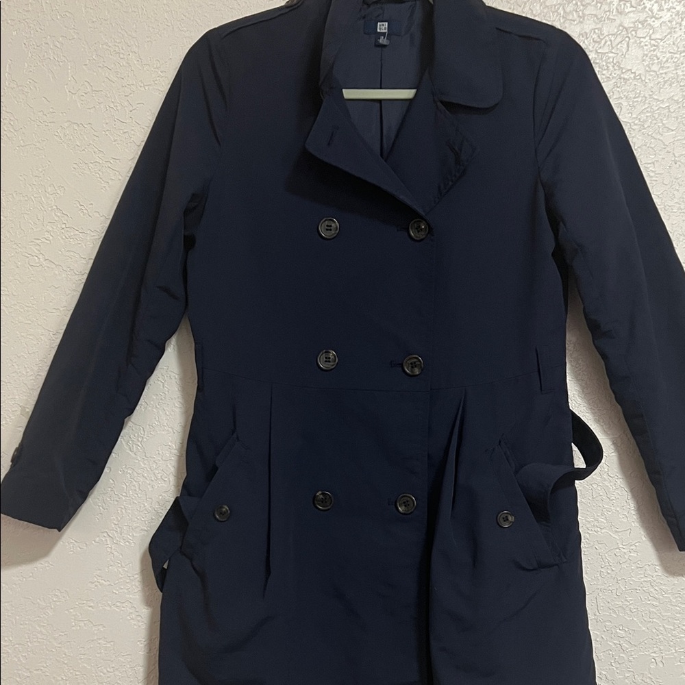 Uniqlo Women's Dark Blue Trench Coat